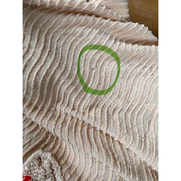 Vintage Chenille Western Cowboy Themed Bedspread Twin/Full Size Rodeo Some Flaws - Picture 11 of 12